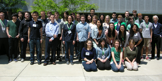 group shot of undergraduates attending May 2013 workshop